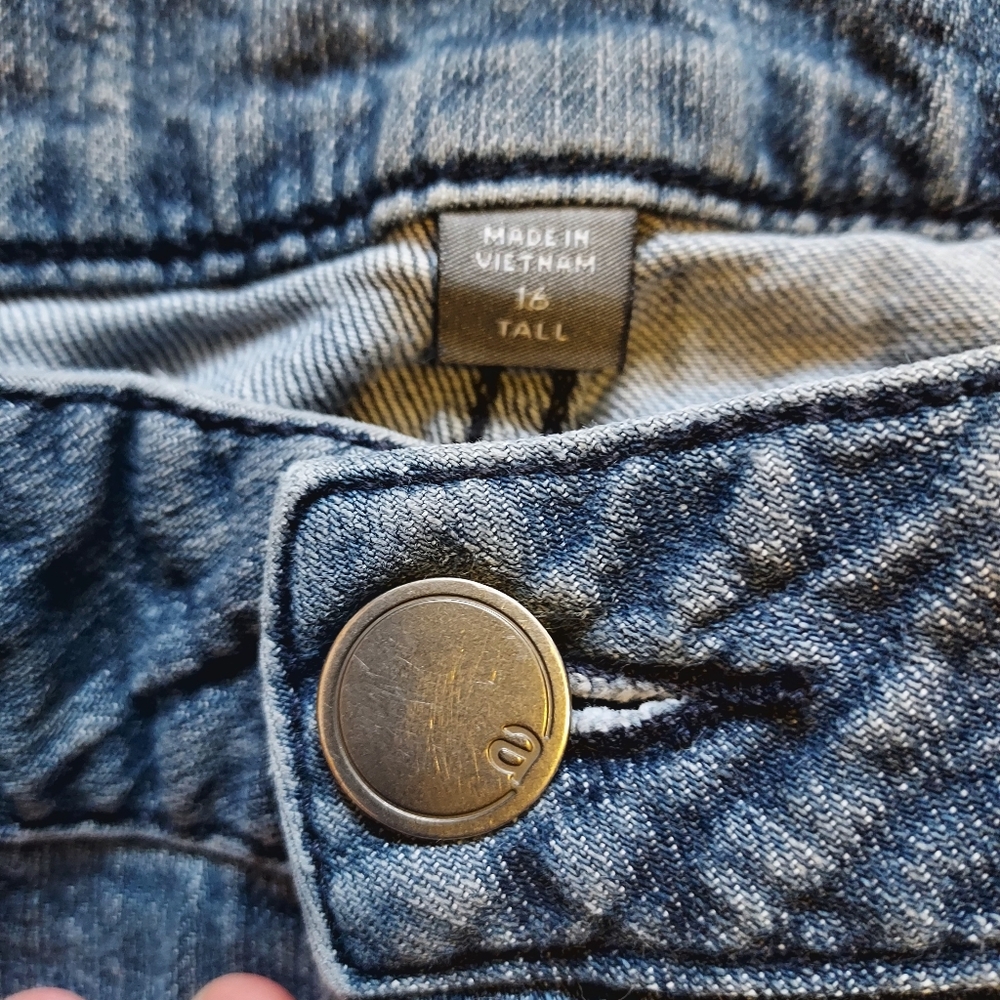 Avenue Denim Wide Leg Blue jeans 16 Tall Relaxed Fit Comfy Western Ranch - Picture 4 of 9